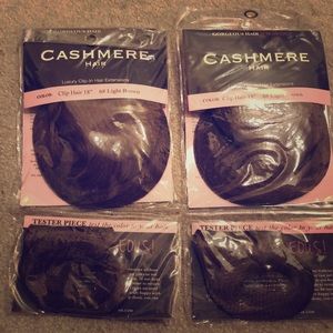 Cashmere Hair extensions, 18” light brown,